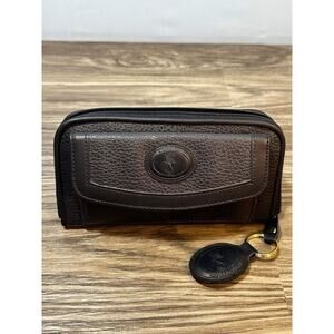 Kathie Lee Collection Navy Wallet Organizer Faux Leather Key Chain Checkbook